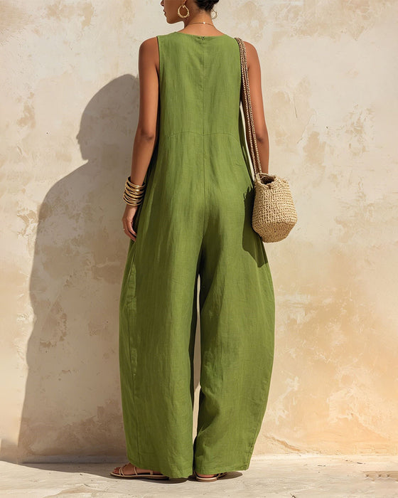 Jumpsuit Liten V-Hals Vide