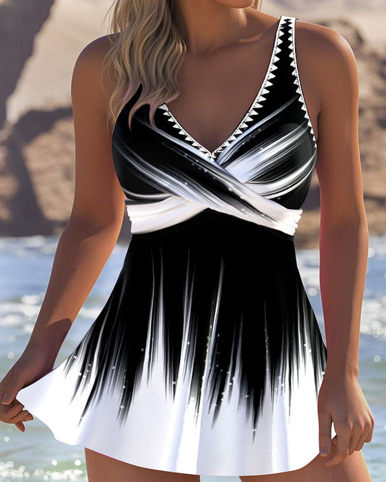 Badedrakt En-delt Gradient Kontrasttrykk