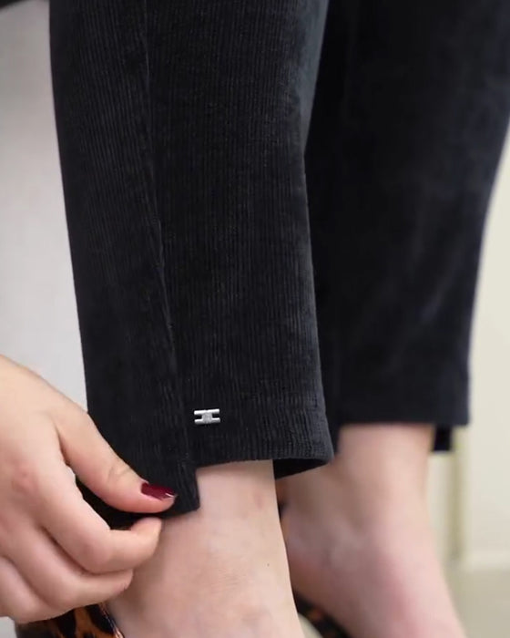 Bukse Snøring Elastisk Midje Fløyel