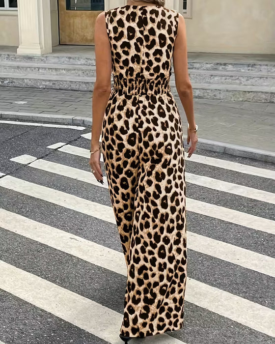 Hoppdrakt Leopard Trykk Ermeløs