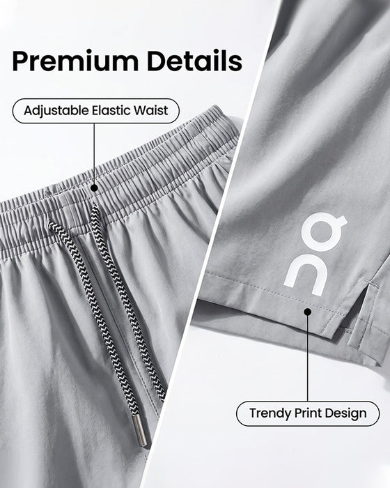 Shorts Løs Avslappnet Dragsnor Elastisk Midje