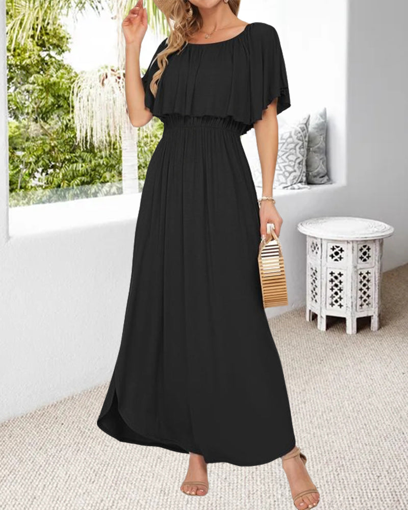 Kjole Off-Shoulder Ruffle Spalte