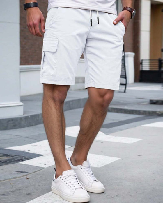 Shorts Cargo Lomme Avslappet Snøring