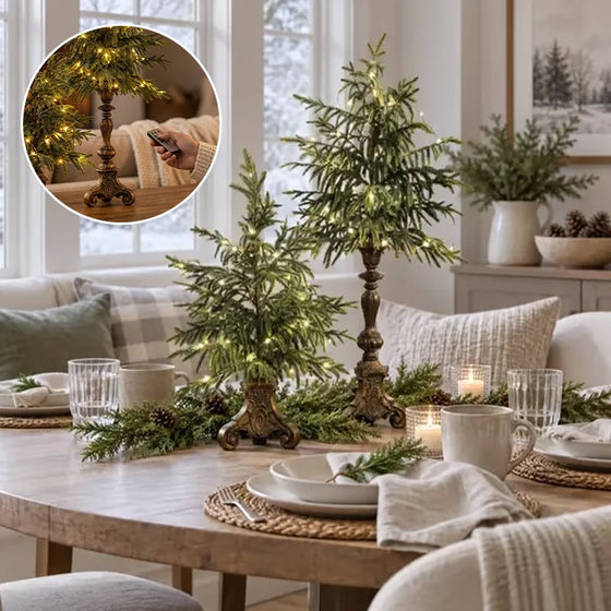 Opplyst bordjulegran