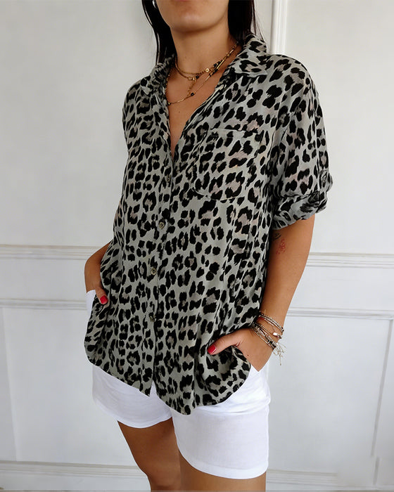 Bluser Leopardmönstrade Mode