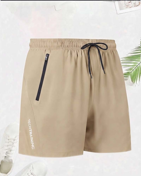 Shorts Dragsnor Glidelås Elastisk Midje