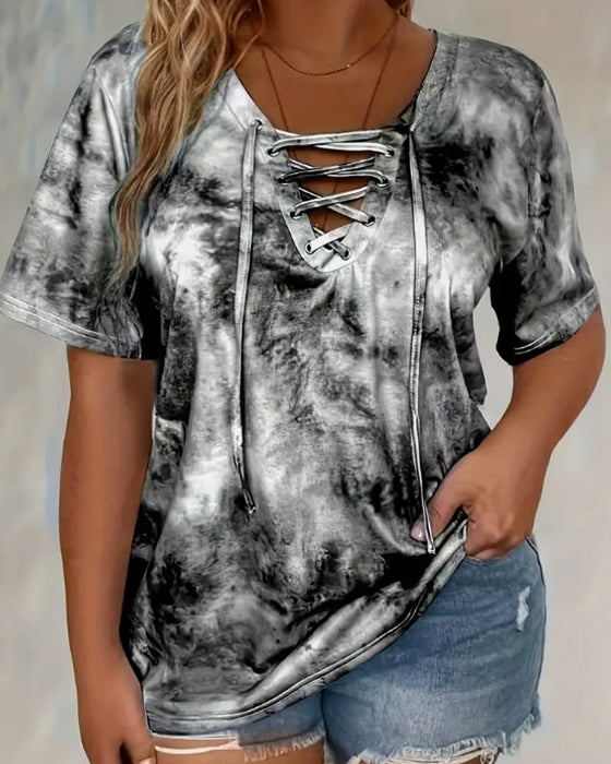 Bluse Tie-Dye Trykk