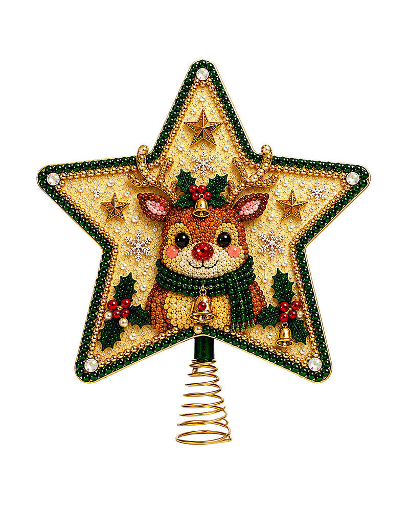 DIY Femkantet Stjerne Diamantmaling Juletretopp