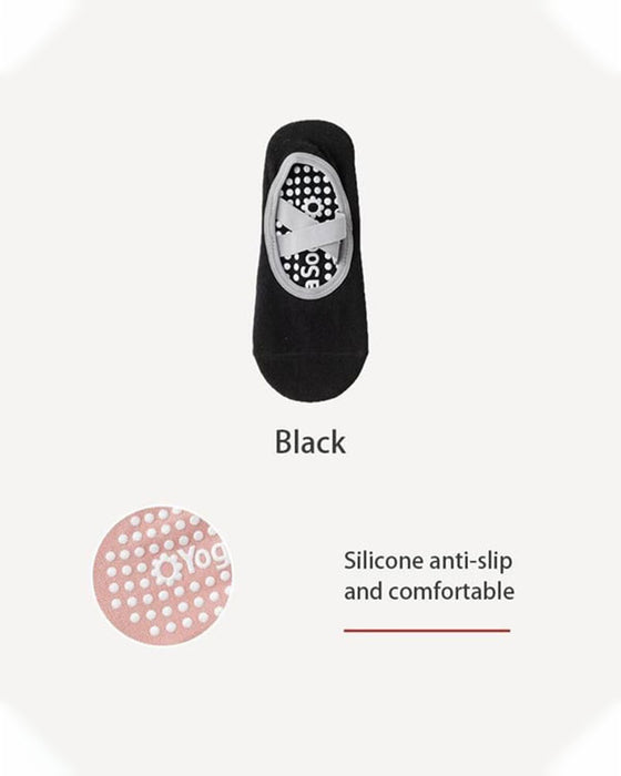 Usynlige damesokker for pilates og trening – med sklisikkert silikonbelegg, pustende og fukttransporterende (yoga/dans/innendørsaktiviteter)