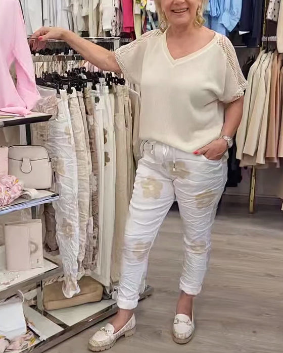 Bukser avslappet trykk snøring