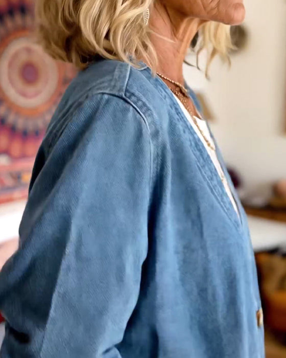 Kappa Denim V-Hals Kofta