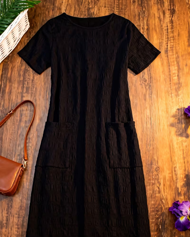 Kjole Teksturert Lomme