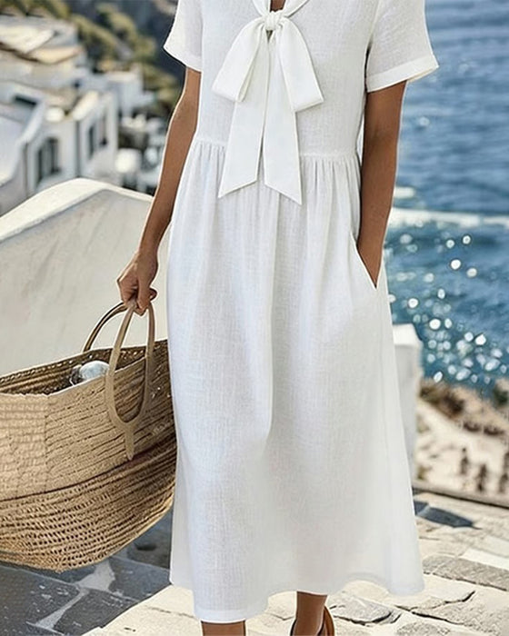 Kjole Elegant Kortermet A-Linje