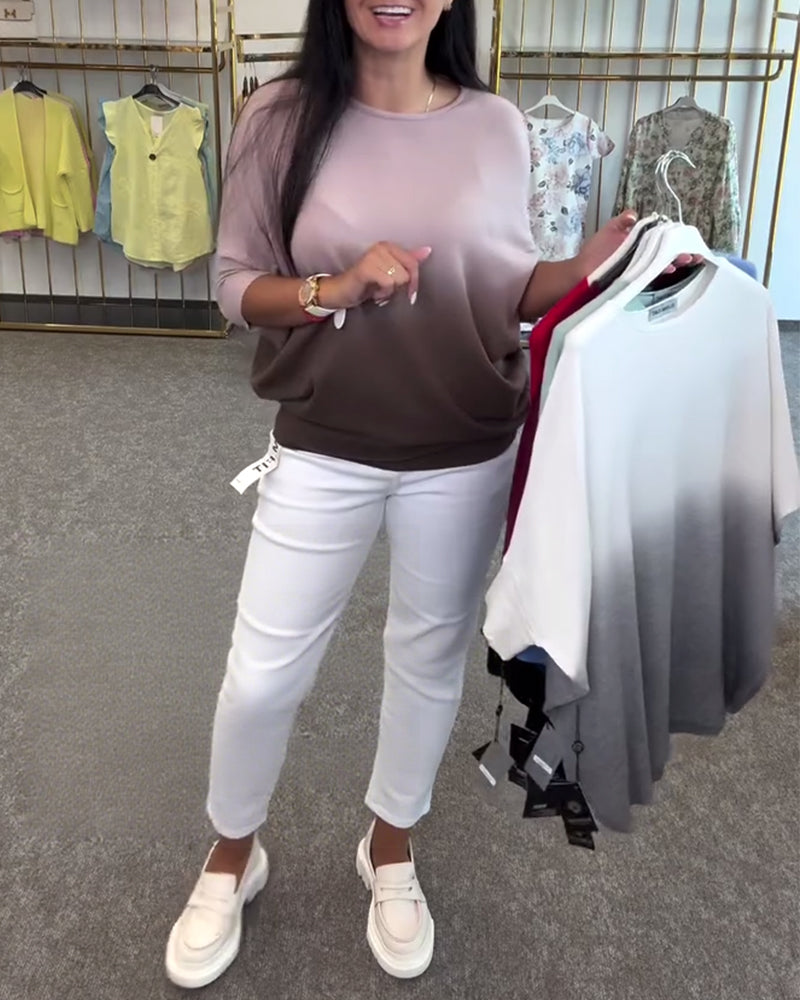 Casual Langermet Rundhalset Genser