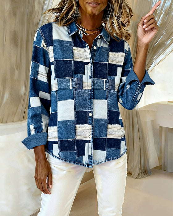 Stilig Langermet Skjorte Med Krage