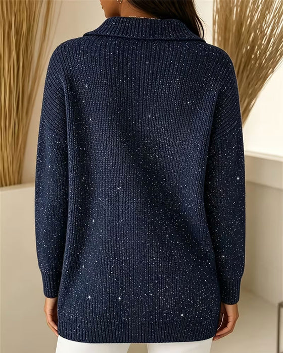 Pullover Slag Lang Erme Lat