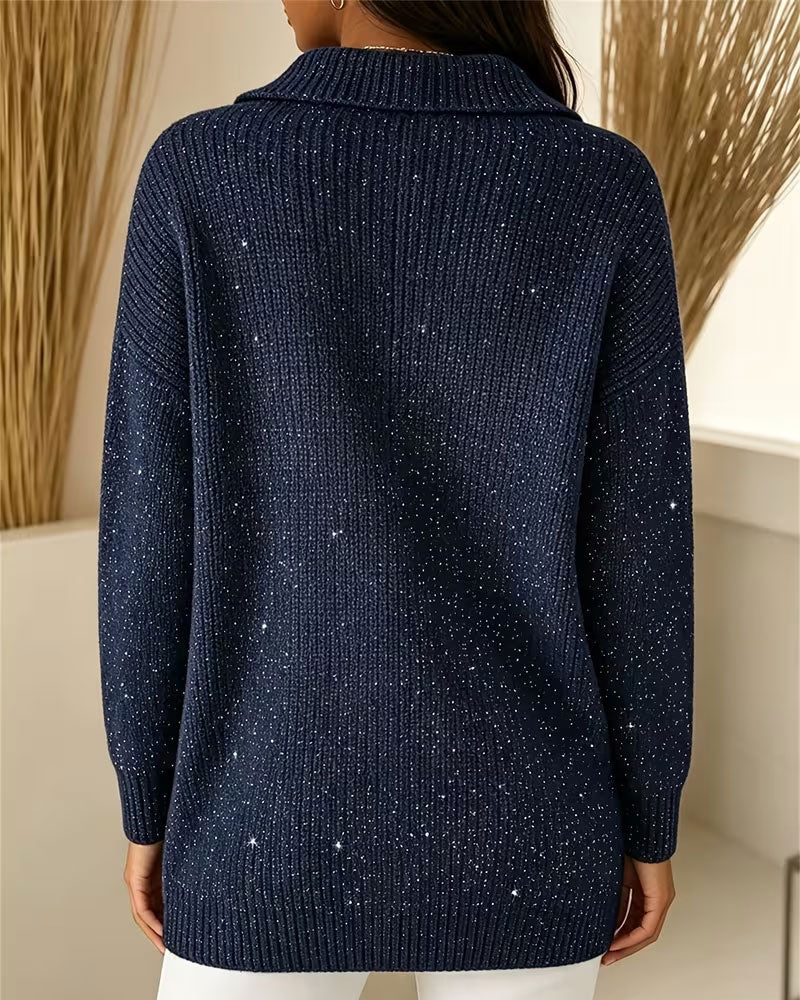 Pullover Slag Lang Erme Lat