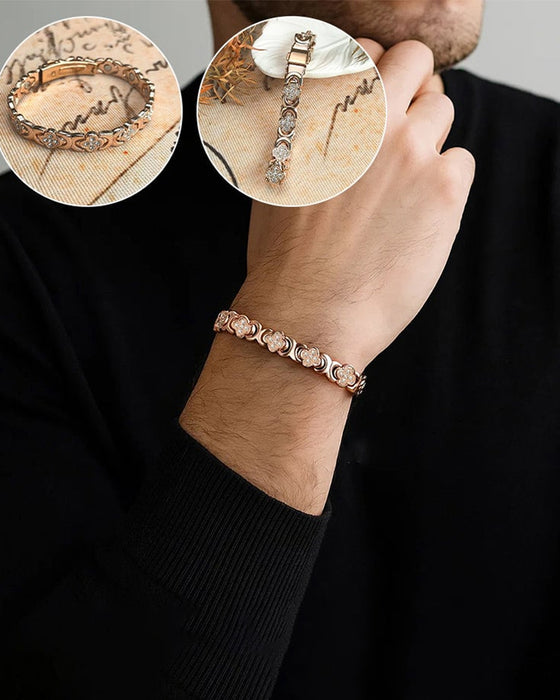 Kobberarmbånd Med Firkløver