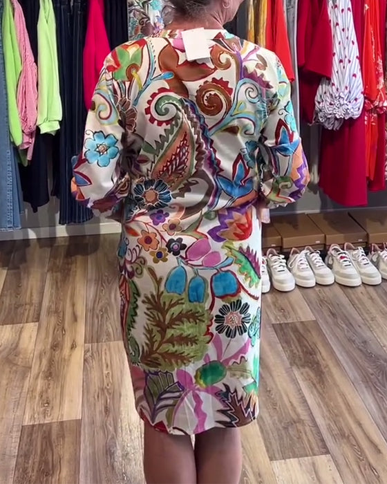 Kjole Ståkrage Blomstret