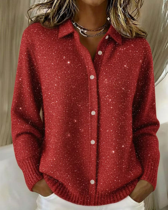 Cardigan Slag Casual Lang Erme