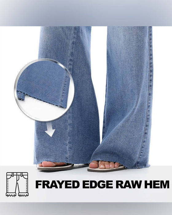Jeans Lomme Knapp Vide Bein
