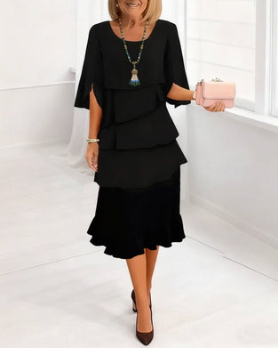 Kjole Stilig Rund Hals Etasje