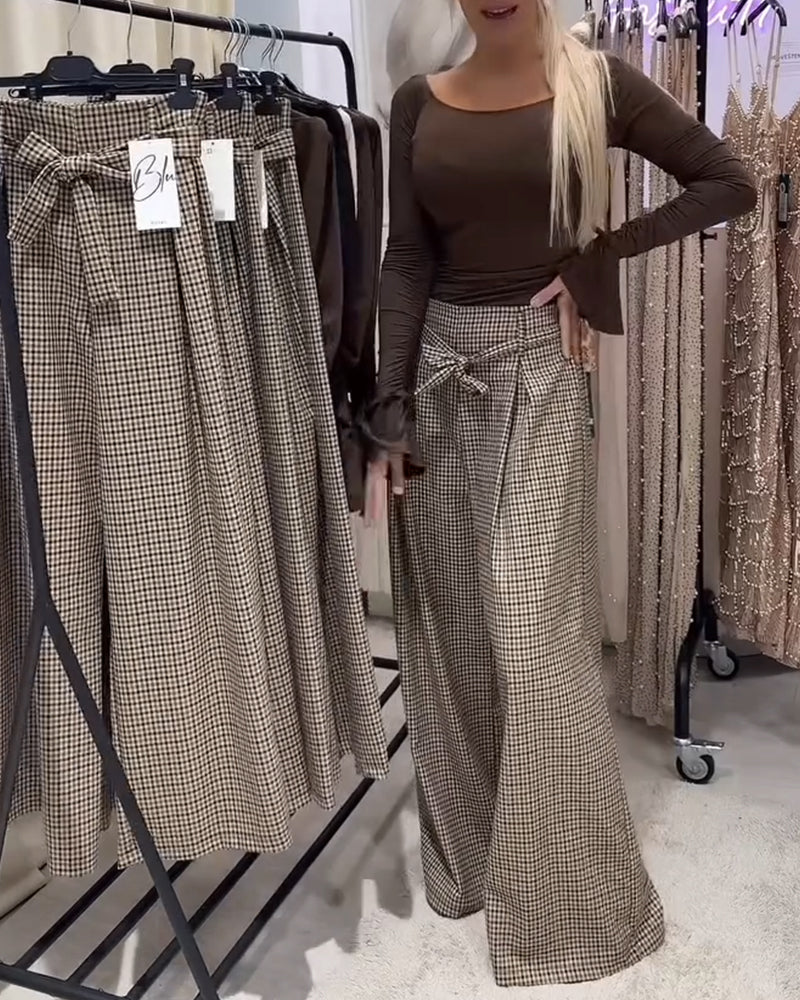 Vid Bukse I Hunde Tenner-Mønster Med ”Old Money”-Stil