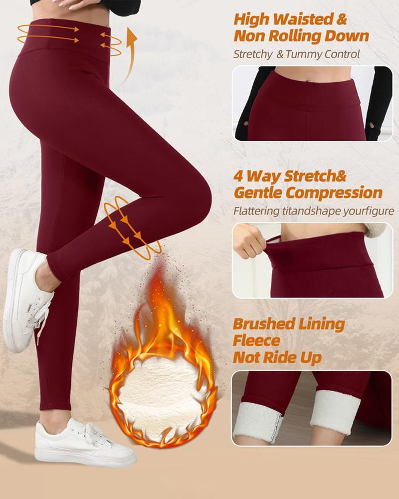 Leggings Varm Høy Midje Koselig Fôret