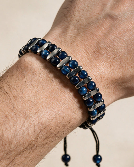 Naturlig Tigerøye Sten Armbånd