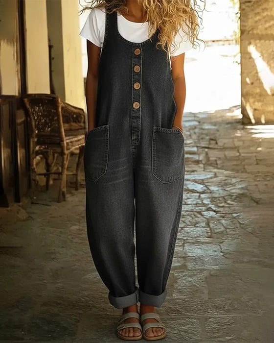 Kjeledress Uformell Lomme Denim