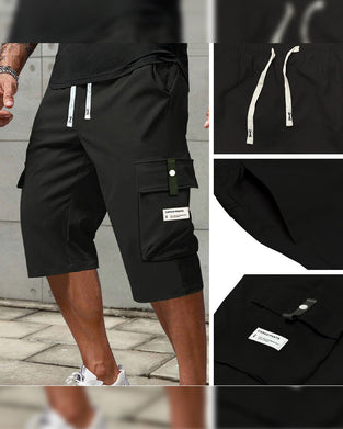 Bukse Herre Uformell Snor Capri Cargo