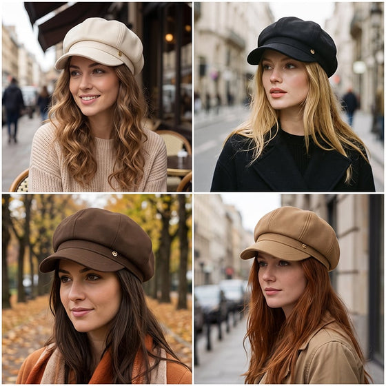 Britisk Stil Newsboy-Caps
