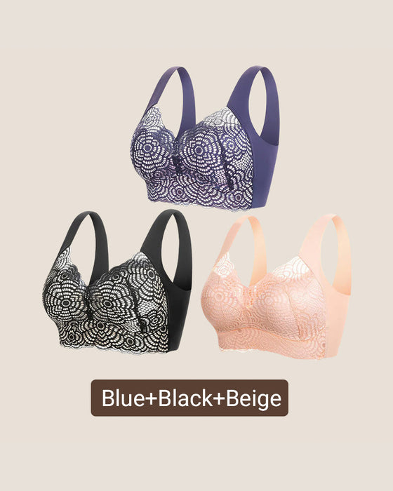 🤩SISTE DAG AV SALGET 🔥Ultimat løft & støtte – Blonde-BH i plus size