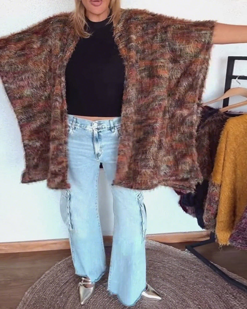 Maillard Plysj-Cardigan Med Lange Ermer