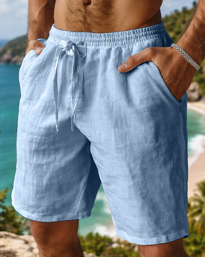 Shorts Ren Bomull Strand Fempunkt Avslappet