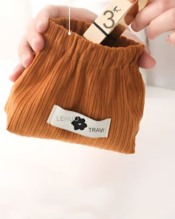 Corduroy Elastisk Hårstrikk Organizer