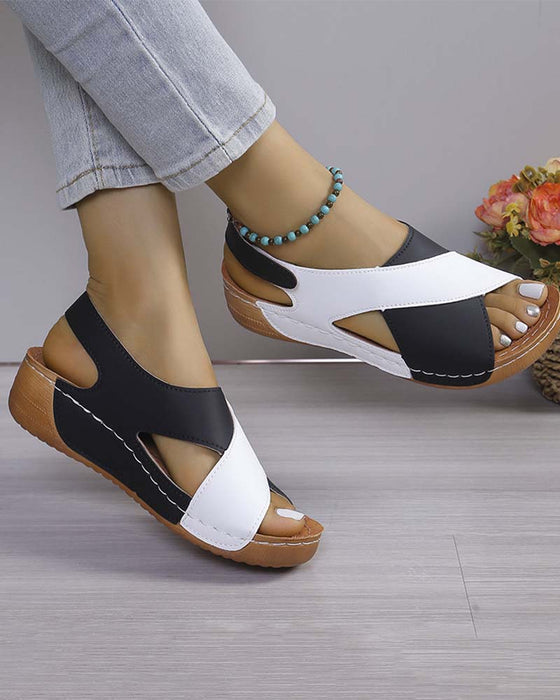 Sandal Fargeblokk Kile Uformell