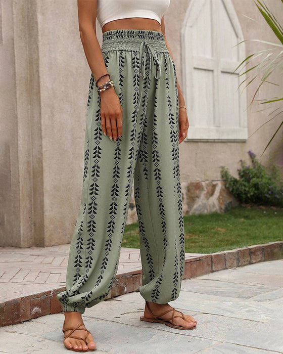 Casual Bloomers Med Geometrisk Trykk