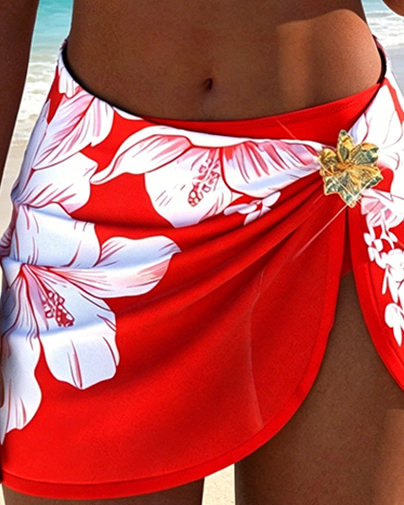 Bikini Hibiskus Blomst Skjørtstil