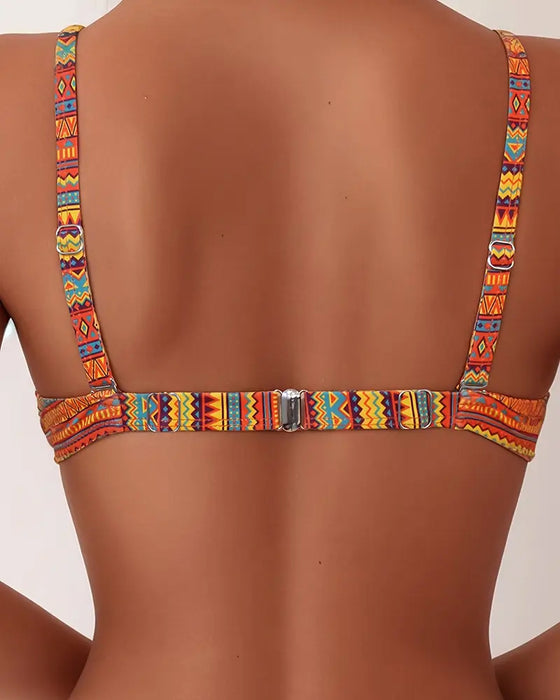 Badedrakt To-delt BH Stripet Trykk