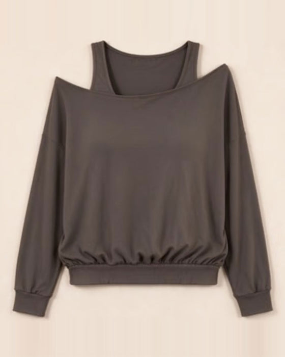 Topp Off-Shoulder Falsk Todelt Langermet