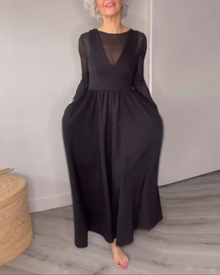 Kjole Plissert Hengsel Med Stor Kant