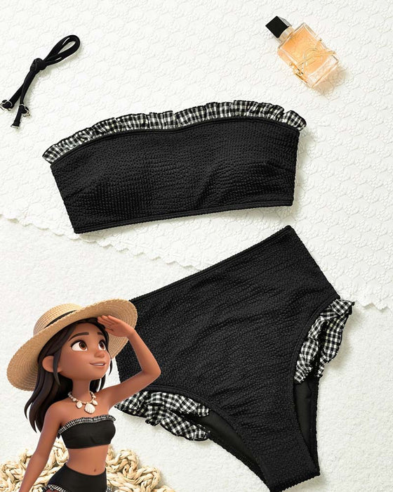 Bikini Rute Ruffle Stroppeløs