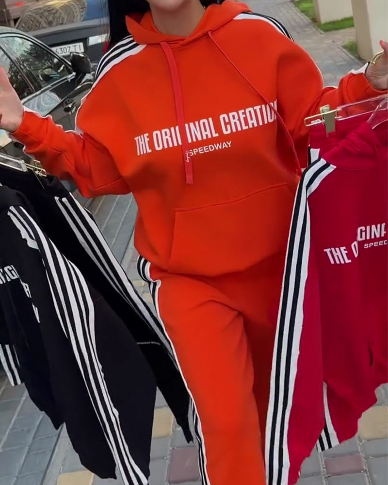 Sett Stripet Casual Lang Erme