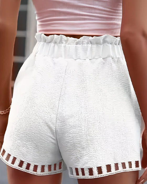 Shorts Gjennombrutt Blonde Elastisk Midje