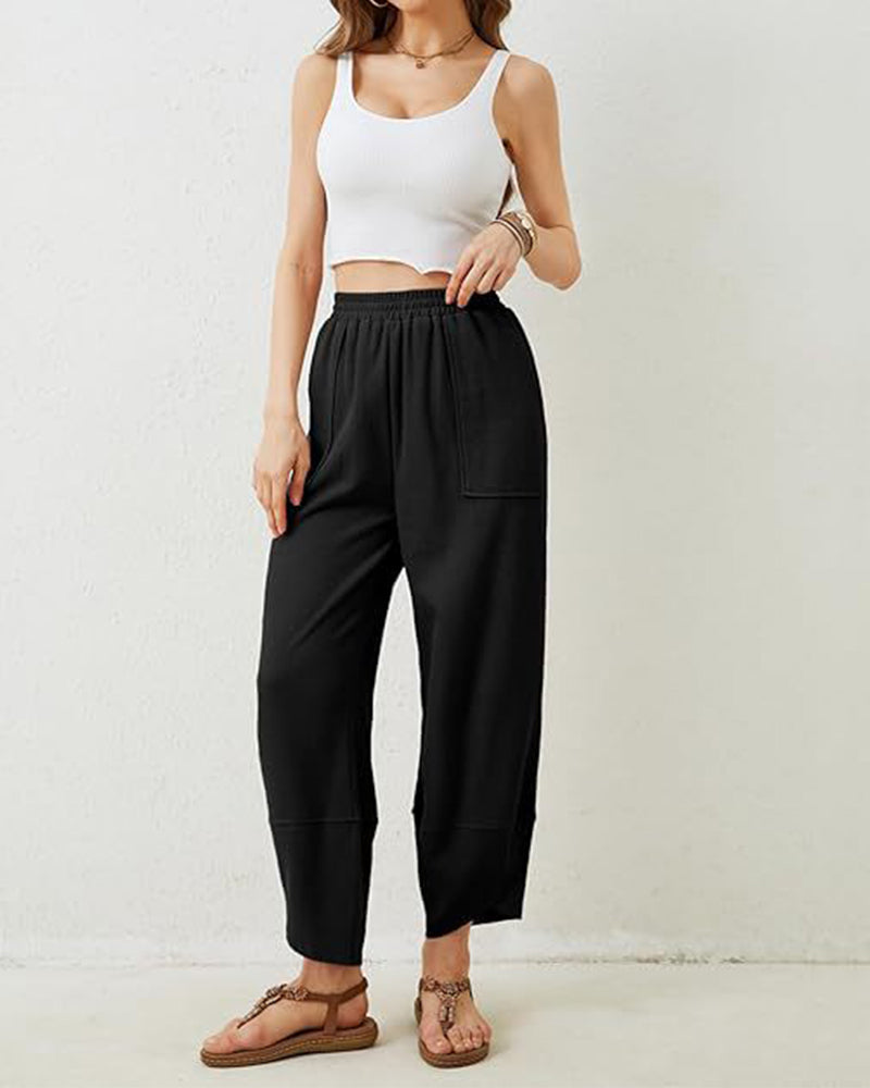 Bukse Dame Harem Tønne Bredt Ben