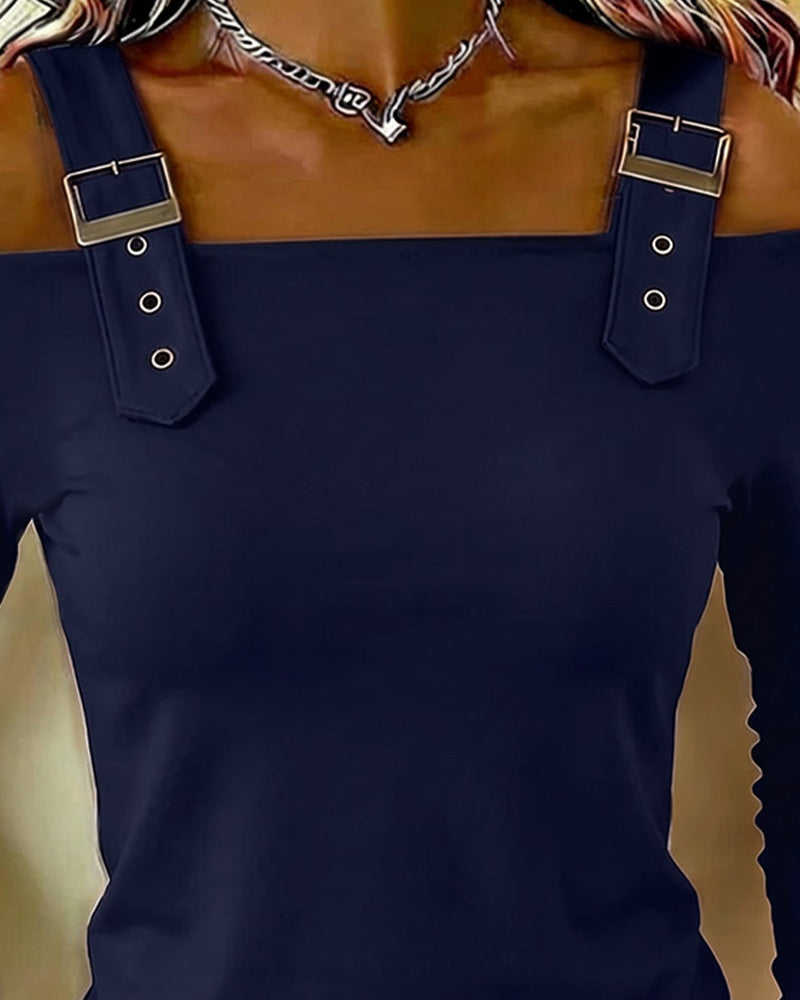 Topp Lang Erme Off-Shoulder Kamisol