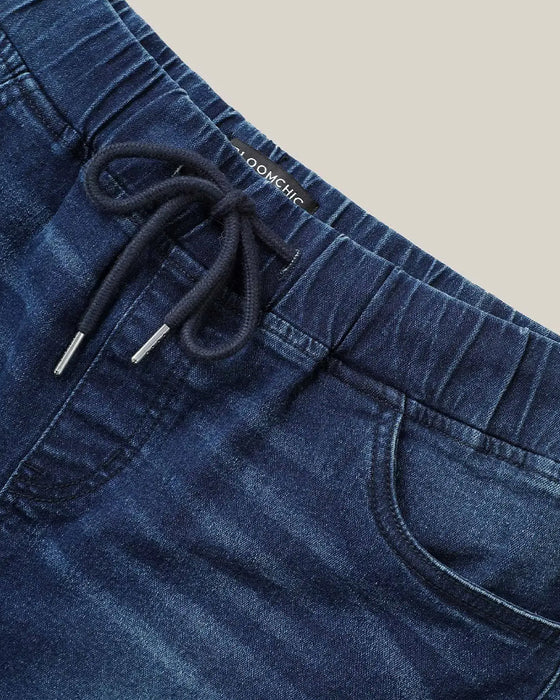 Shorts Elastisk Midje Revne Jeans