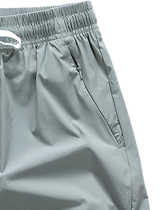 Shorts Menn Elastisk Midje Lomme Hurtigtørkende Is-Silke Sport