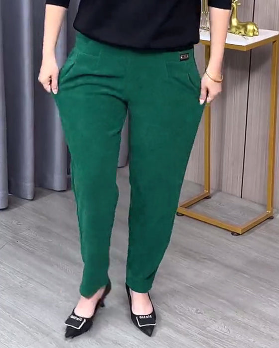 Enfargede stretch-skinnybukser